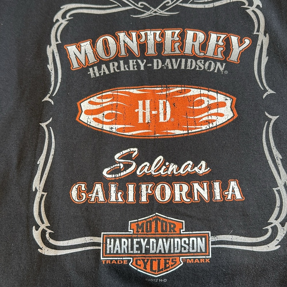 Harley-Davidson t-shirt featuring graphics Monterey and Salinas California XL - Picture 6 of 7